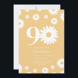 Invitation Grand Jalon de la Marguerite Quatre-Vingt-Dixième<br><div class="desc">Honorez un jalon vraiment grandiose avec ce design joyeux et élégant. Avec un motif de marguerite classique qui se sent à la fois rétro et moderne,  il est parfait pour célébrer quatre-vingt-dix années incroyables. Disponible en six options de couleur.

#90eanniversaire #quatrevingtdixiemeanniversaire #papeteriedejalon #decorademarguerite #90ansjeune</div>
