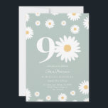 Invitation Grand Jalon de la Marguerite Quatre-Vingt-Dixième<br><div class="desc">Honorez un jalon vraiment grandiose avec ce design joyeux et élégant. Avec un motif de marguerite classique qui se sent à la fois rétro et moderne,  il est parfait pour célébrer quatre-vingt-dix années incroyables. Disponible en six options de couleur.

#90eanniversaire #quatrevingtdixiemeanniversaire #papeteriedejalon #decorademarguerite #90ansjeune</div>