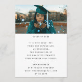 Invitation Grand Lycée Blanc Noir Moderne Minimal (Dos)