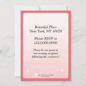 Invitation Grand mariage (Dos)