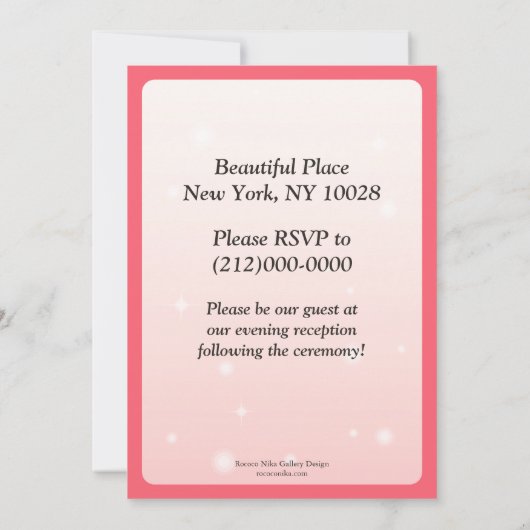 Invitation Grand mariage (Dos)