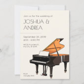 Invitation Grand mariage de musique Piano (Devant)