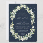 Invitation Grand Mariage Formel de la Marine Snowberry + Euca (Devant)