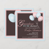 Invitation Grand-mère au premier Baby shower enfant (Devant / Derrière)