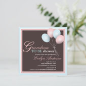 Invitation Grand-mère au premier Baby shower enfant (Debout devant)