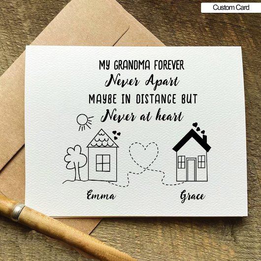 Invitation Grand-mère et Grande-fille Love Birthday Card