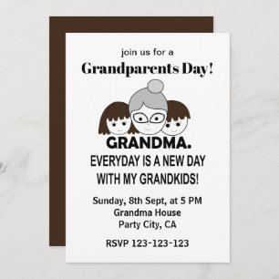 Invitation Grand-mère maman mignonne grand-mère