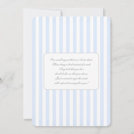 Invitation Grand millénaire Teddy Bear Baby shower garçon (Dos)