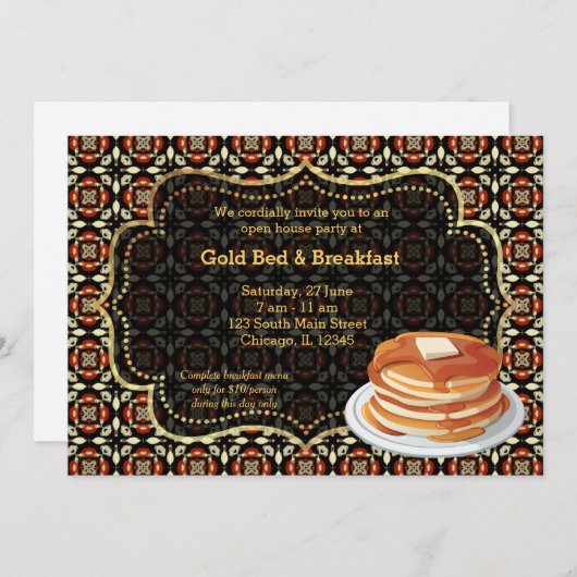 Invitation Grand Ouverture Bed & Breakfast (Devant / Derrière)