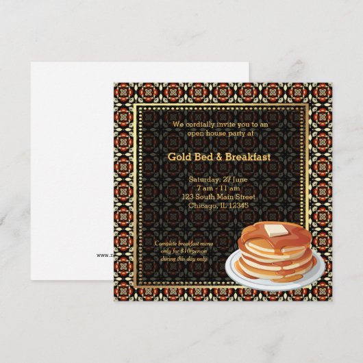 Invitation Grand Ouverture Bed & Breakfast (Devant / Derrière)