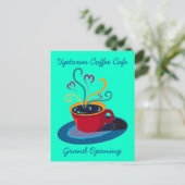 INVITATION GRAND OUVERTURE CAFÉ BOUTIQUE CAFÉ CART (Debout devant)