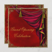Invitation Grand ouverture commerciale Red Gold (Devant / Derrière)