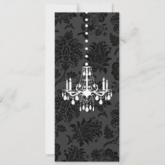 Invitation Grand ouverture Damas victorien (noir) (Dos)