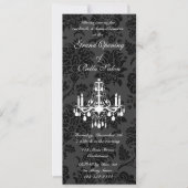 Invitation Grand ouverture Damas victorien (noir) (Devant)