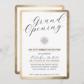 Invitation GRAND OUVERTURE de calligraphie moderne entreprise (Devant / Derrière)