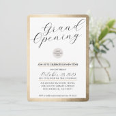 Invitation GRAND OUVERTURE de calligraphie moderne entreprise (Debout devant)