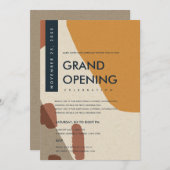 INVITATION GRAND OUVERTURE DE L'ORANGE D'ART ABSTRAIT MODERNE (Devant / Derrière)