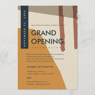 INVITATION GRAND OUVERTURE DE L'ORANGE D'ART ABSTRAIT MODERNE