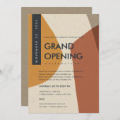 INVITATION GRAND OUVERTURE DE L'ORANGE D'ART ABSTRAIT MODERNE (Devant / Derrière)