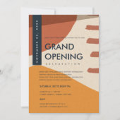 INVITATION GRAND OUVERTURE DE L'ORANGE D'ART ABSTRAIT MODERNE (Devant)