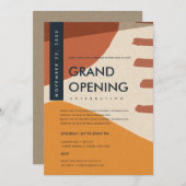 INVITATION GRAND OUVERTURE DE L'ORANGE D'ART ABSTRAIT MODERNE (Devant / Derrière)