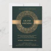 INVITATION GRAND OUVERTURE DE MANDALA CLASSIQUE D'OR VERT (Devant)