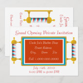 Invitation Grand ouverture du barber Shop (Devant / Derrière)