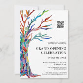 Invitation Grand ouverture du code QR de l'entreprise (Devant)