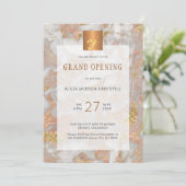 Invitation Grand ouverture du salon de beauté en marbre or de (Debout devant)