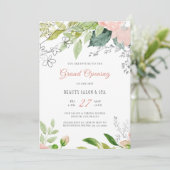 Invitation Grand ouverture du salon de beauté moderne botaniq (Debout devant)