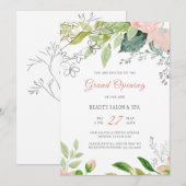 Invitation Grand ouverture du salon de beauté moderne botaniq (Devant / Derrière)