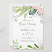 Invitation Grand ouverture du salon de beauté moderne botaniq (Devant)