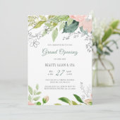 Invitation Grand ouverture du salon de beauté moderne botaniq (Debout devant)