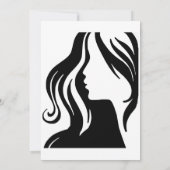 Invitation Grand ouverture du salon de beauté noir blanc (Dos)