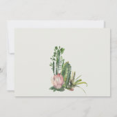 INVITATION GRAND OUVERTURE FLORAL DÉSAERT CACTUS FAUNE ROSE G (Dos)