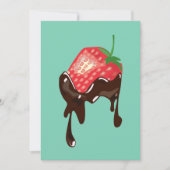 Invitation Grand ouverture - fraise (Devant)