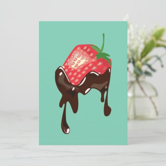 Invitation Grand ouverture - fraise (Debout devant)