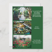 Invitation Grand Ouverture Moderne Green Business Logo Code Q (Dos)