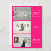 Invitation Grand Ouverture Moderne Magenta Business Logo QR C (Dos)