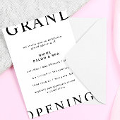 Invitation Grand Ouverture Noir Et Blanc Ultra Moderne