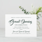 Invitation Grand ouverture officielle de l'entreprise Vert & (Debout devant)