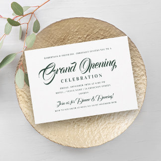 Invitation Grand ouverture officielle de l'entreprise Vert &