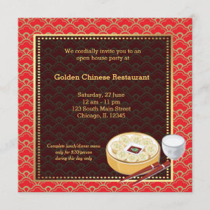 Invitation Grand ouverture Restaurant chinois