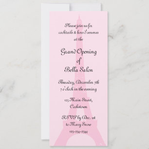 Invitation Grand Ouverture Rose Pretty Paris