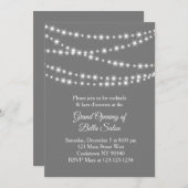 Invitation Grand ouverture Twinkle Lights gris (Devant / Derrière)