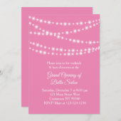 Invitation Grand Ouverture Twinkle Lights rose (Devant / Derrière)