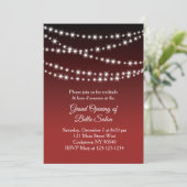 Invitation Grand ouverture Twinkle Lights rouge foncé (Debout devant)