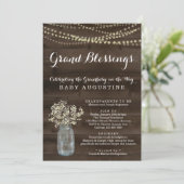 Invitation Grand-parents, grand-mère, grand-bébé Baby shower (Debout devant)