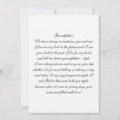 Invitation Grand-père Rainbow Angel (Dos)