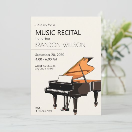 Invitation Grand piano (Debout devant)